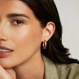 Dean Davidson - Small Dune Hoops -Earrings 22K Gold Over Brass